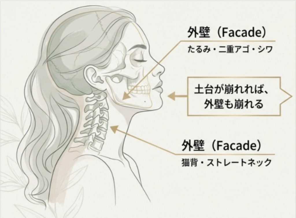 フェイシャル施術イメージ図